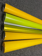 Crystal Gloss Maize Yellow Car Vinyl Wrap Film Sheet sticker Vehicle Auto Wrapping "Air Free YELLOW UK