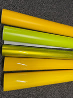 Crystal Gloss Maize Yellow Car Vinyl Wrap Film Sheet sticker Vehicle Auto Wrapping "Air Free YELLOW UK
