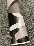 RED BLACK WHITE CAMO Large Triangle CAMOUFLAGE Car Vinyl Wrap Film DIY Waterproof Auto Motorcycle