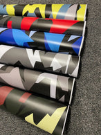 Light Black Camoutrage Large Triangle CAMOUFLAGE Car Vinyl Wrap Film DIY Waterproof Auto Motorcycle