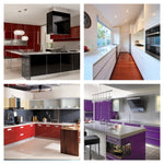 Dark Grey Metallic Brushed Vinyl Wrap Bedrooms Furniture Vinyl Wrap KITCHEN Cabinet