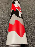 RED BLACK WHITE CAMO Large Triangle CAMOUFLAGE Car Vinyl Wrap Film DIY Waterproof Auto Motorcycle