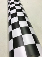 Matte Black and White CHECK CHEQUERED MATT CAR VINYL WRAP AUTO WRAPPING GRAPHIC stickerbomb Car Roof