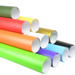 Silver Car vinyl wrap Sheet sticker film Metallic Matte Satin AirFree Auto Wrapping UK