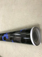 BLUE-BLACK COMO CAMOUFLAGE Car Vinyl Wrap Film DIY Waterproof Auto Motorcycle Air Bubble Free