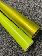 Crystal Gloss Maize Yellow Car Vinyl Wrap Film Sheet sticker Vehicle Auto Wrapping "Air Free YELLOW UK