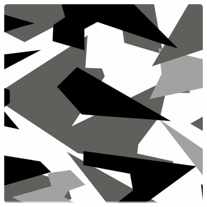 BLACK-WHITE CITY CAMO  Large Triangle CAMOUFLAGE Car Vinyl Wrap DIY Auto Sticker film wrapping UK