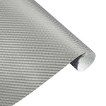 Brushed Siver 4D 3D Carbon Fibre Vinyl Wrap Sheet Film Sticker Car Vinyl Wrap Matt Gloss UK