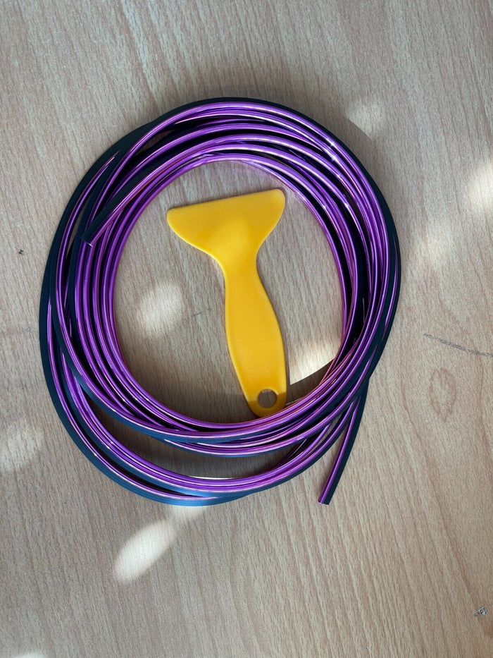 5M PURPLE Car Interior Exterior Decor car dashboard Edge Moulding Trim Strip