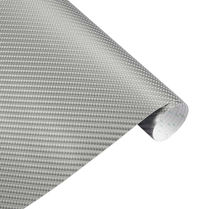 4D Silver Carbon Vinyl Wrap Sheet Film Sticker Car Wrap 4D 3D Carbon Fibre Matte Air bubble free