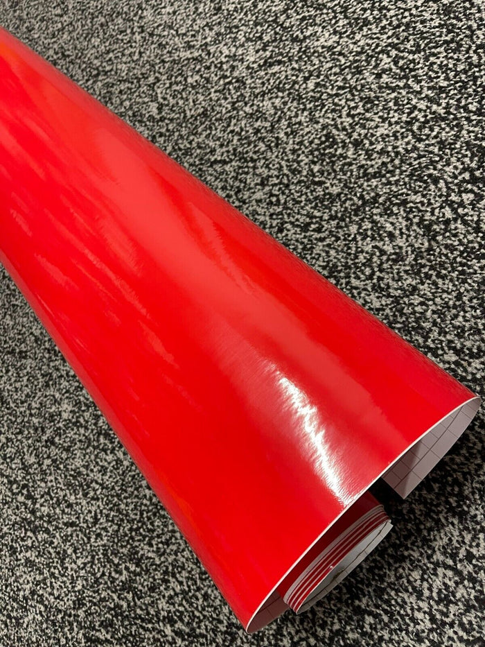 Orange Car Gloss Vinyl Wrap Sheet Car Vinyl Wrapping Sticker Film Air Bubble Free