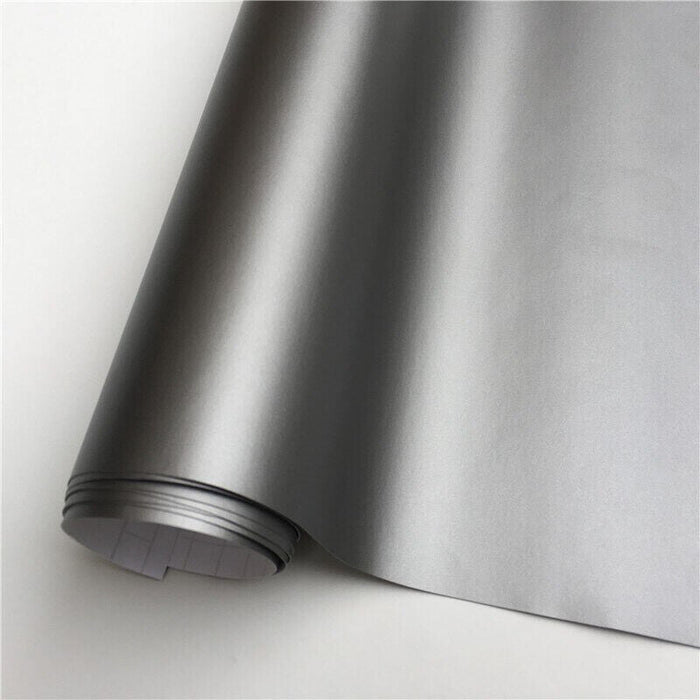 Silver Car Vinyl Car Wrap Matte - Air Free Bubble- Car vinyl wrapping Sticker film