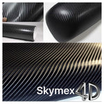 White NEW 4D Carbon Fibre Vinyl Wrap Sticker Sheet Film -Looks Like Real Carbon Fibre