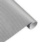 silver 3D Carbon Vinyl Wrap Sheet Car Wrap Various Colours of Samples Air Bubble Free