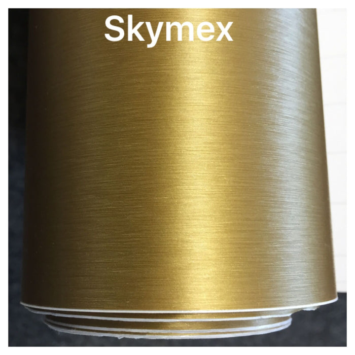 Gold Brushed Aluminium Car Vinyl Wrap sticker film 'Air Free'Vehicle Auto wrapping UK