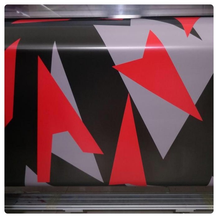 RED BLACK WHITE CAMO  Large Triangle CAMOUFLAGE Car Vinyl Wrap Film DIY Waterproof Auto Motorcycle