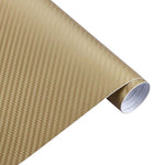 Gold 3D Carbon Vinyl Wrap Sheet Car Wrap Various Colours of Samples Air Bubble Free