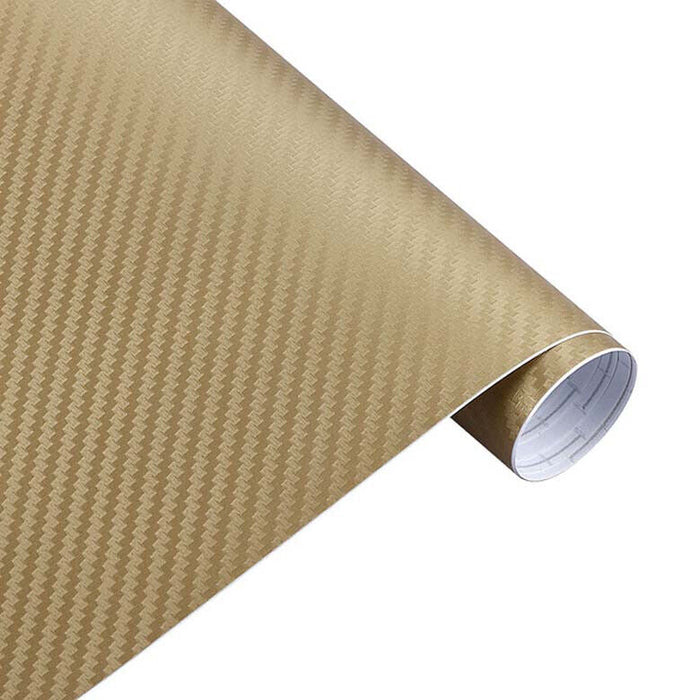 Gold 3D Carbon Vinyl Wrap Sheet Car Wrap Various Colours of Samples Air Bubble Free