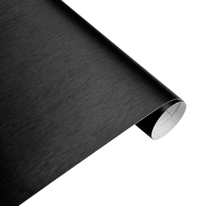 Silver Brushed Aluminium Car Vinyl Wrap Sticker Film vehicle wrapping 'Air Free' UK