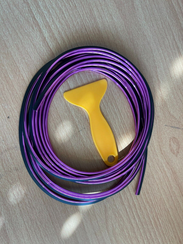 5M PURPLE Car Interior Exterior Decor car dashboard Edge Moulding Trim Strip