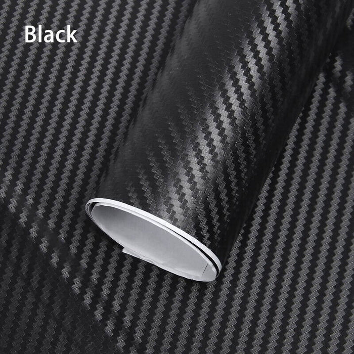 Car Vinyl Wrap 3D BLACK Carbon fibre Vinyl Wrap Sheet Film Sticker 30CM x 1.52M