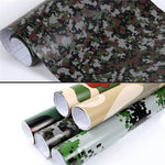 Black-Red Camo Large Triangle CAMOUFLAGE Car Vinyl Wrap DIY Auto Sticker film wrapping UK