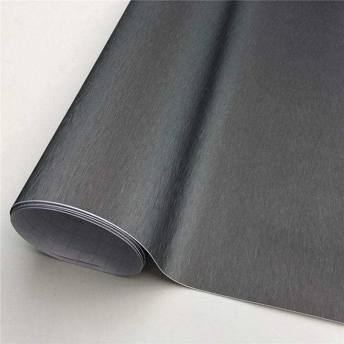 Black Vehicle Vinyl wrapping film  Brushed Aluminium Car Vinyl Wrap sticker Auto