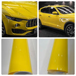 Matte yellow Yellow Matte Gloss Car Vinyl Wrap Sheet Film Car Wrapping Film Sticker Air Free