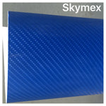 3D 4D 7 BLUE Carbon Fibre Vinyl Film Wrap DIY Waterproof Auto Motorcycle Car