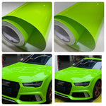 Super gloss Bright Apple Green Car Vinyl Wrap Sheet Film Wrapping Air Bubble Free' wrapping UK