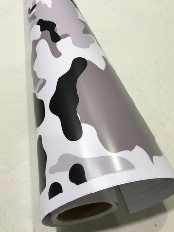 BLACK-WHITE CITY CAMO  Large Triangle CAMOUFLAGE Car Vinyl Wrap DIY Auto Sticker film wrapping UK