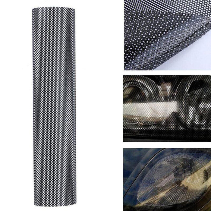 Car  Vinyl wrap Headlight Car Tinting Perforated Mesh Film Fly-Eyes Tint Light