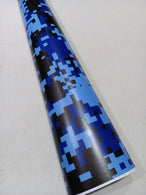 Digital Blue Car Vinyl Wrap Sticker Check Decal Film Digital Camo vehicle wrapping Matt