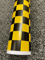 Check Black Yellow Yellow Matte Gloss Car Vinyl Wrap Sheet Film Car Wrapping Film Sticker Air Free