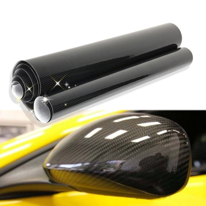 Car vinyl wrap film 3D 4D 7 BLACK Carbon Fibre Auto Motorcycle ( 30cm x 1.52m )