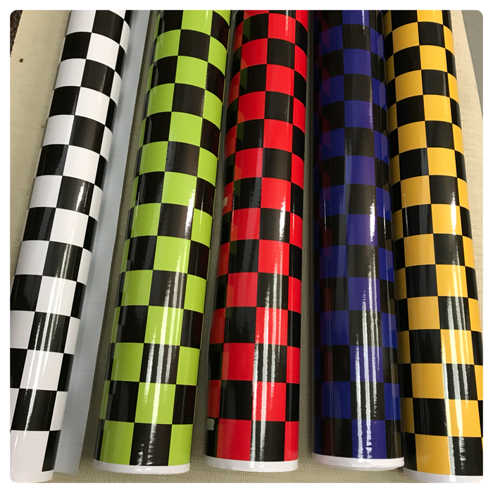 Check BLACK and RED  Car Vinyl Wrap CHECK CHEQUERED Car WRAPPING GRAPHIC sticker bomb Car Roof Matte