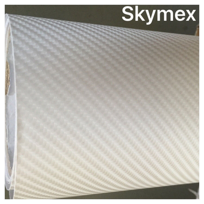 Silver NEW 4D Carbon Fibre Vinyl Wrap Sticker Sheet Film -Looks Like Real Carbon Fibre