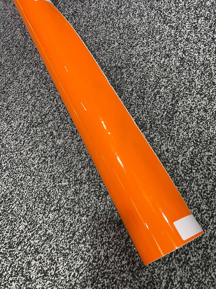 Orange Car Gloss Vinyl Wrap Sheet Car Vinyl Wrapping Sticker Film Air Bubble Free