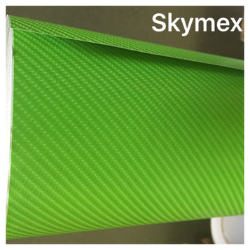 Green NEW 4D Carbon Fibre Vinyl Wrap Sticker Sheet Film -Looks Like Real Carbon Fibre