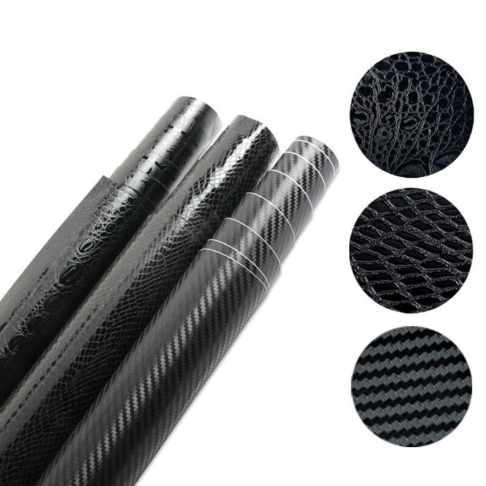 3D Carbon Fibre Black Car Vinyl Wrap DIY Auto Motorcycle wrap sticker Film