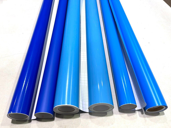 BLUE gloss BLUE Carbon Fibre matte Gloss Vinyl Film Car Wrap DIY Waterproof 30cm x 1.52m