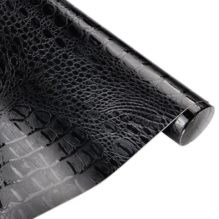 Black Crocodile Skin Premium BLACK Vinyl Wrap Sheet Car Wrap Vinyl Wrapping Various Colours and Sizes