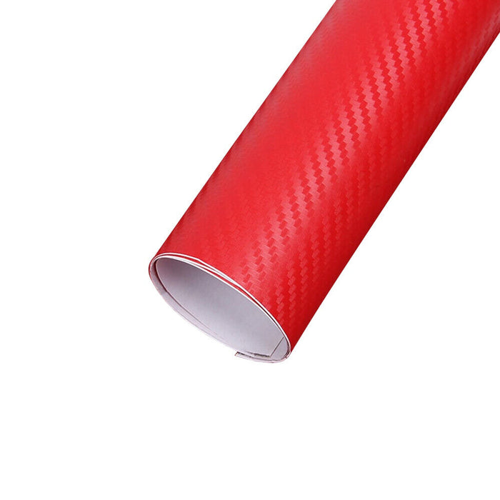 3D 4D 7 RED Carbon Fiber Vinyl Film Wrap DIY Auto Motorcycle Car (30cm x 1.52m)