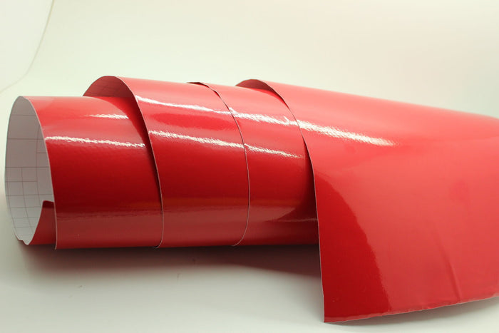 Metallic gloss Red  RED Carbon Fiber matte Gloss Vinyl Film Car Wrap DIY Waterproof ( 30cm x 1.52m )