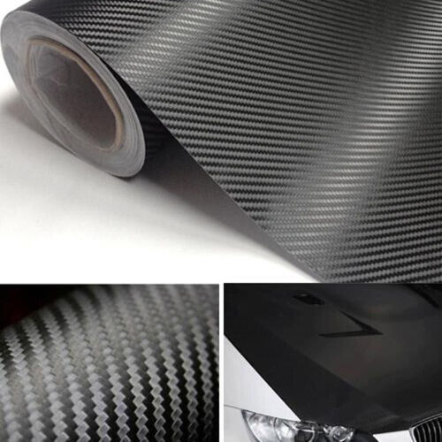 Vinyl Wrap 3D 4D 7 BLACK Carbon Fibre DIY Waterproof Auto Motorcycle Car wrap