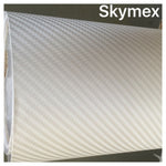 Silver 4D:Carbon Fibre Car Vinyl Wrap Sticker Sheet Film Vehicle Auto Air Free Wrapping