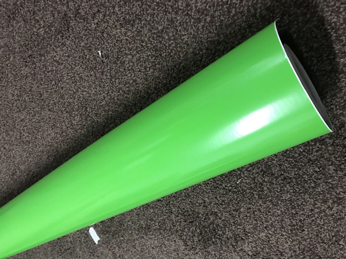 Apple Green Gloss Vinyl Wrap Sheet Car Wrap Various Colours and Sizes 'Air Bubble Free'