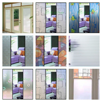 frosted #28  Privacy Glass Doors Frosted Window Film Curtains Decorative Sticker DIY material