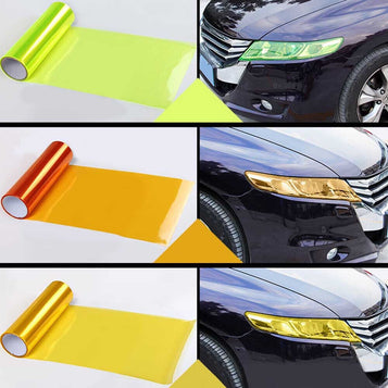 Lime yellow Car Light film Sticker Vinyl Headlight Taillight Transparent Different Colours