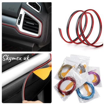 FLEXIBLE TRIM FOR CAR VEHICLE INTERIOR EXTERIOR MOULDING STRIP DECORATIVE 5m*